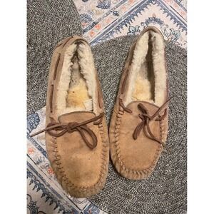 UGG Australia Dakota Chestnut Suede Moccasin Slippers 5612 Womens 10 Loafers